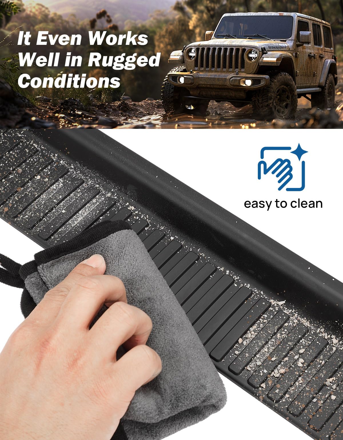 JOYTUTUS installed on parked Wrangler JL demonstrating protected sills