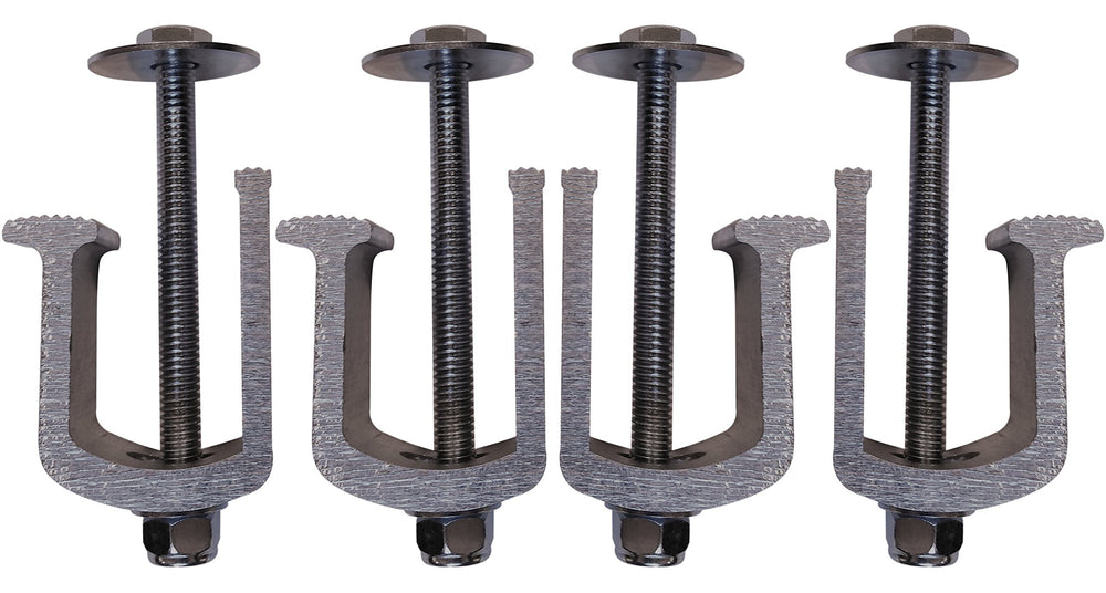 JQuad front packaging of Easy Mount clamps showing kit completeness and durability