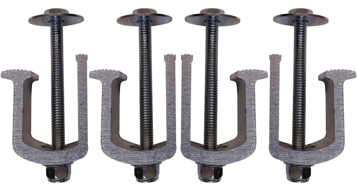 JQuad front packaging of Easy Mount clamps showing kit completeness and durability