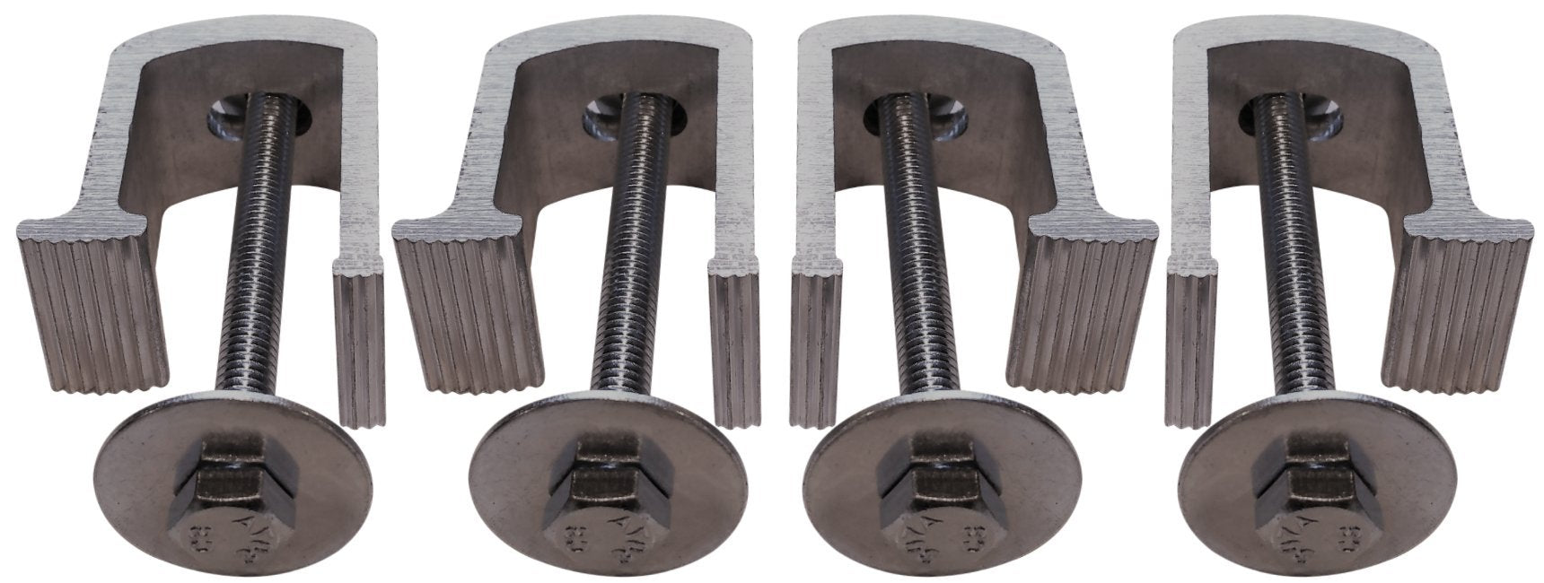 JQuad hardware layout with zinc-plated bolts, nyloc nuts, and large washer for longevity
