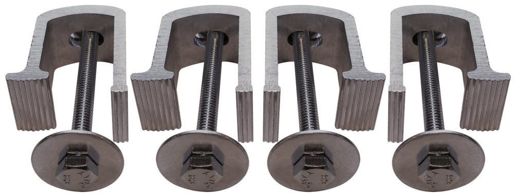 JQuad hardware layout with zinc-plated bolts, nyloc nuts, and large washer for longevity