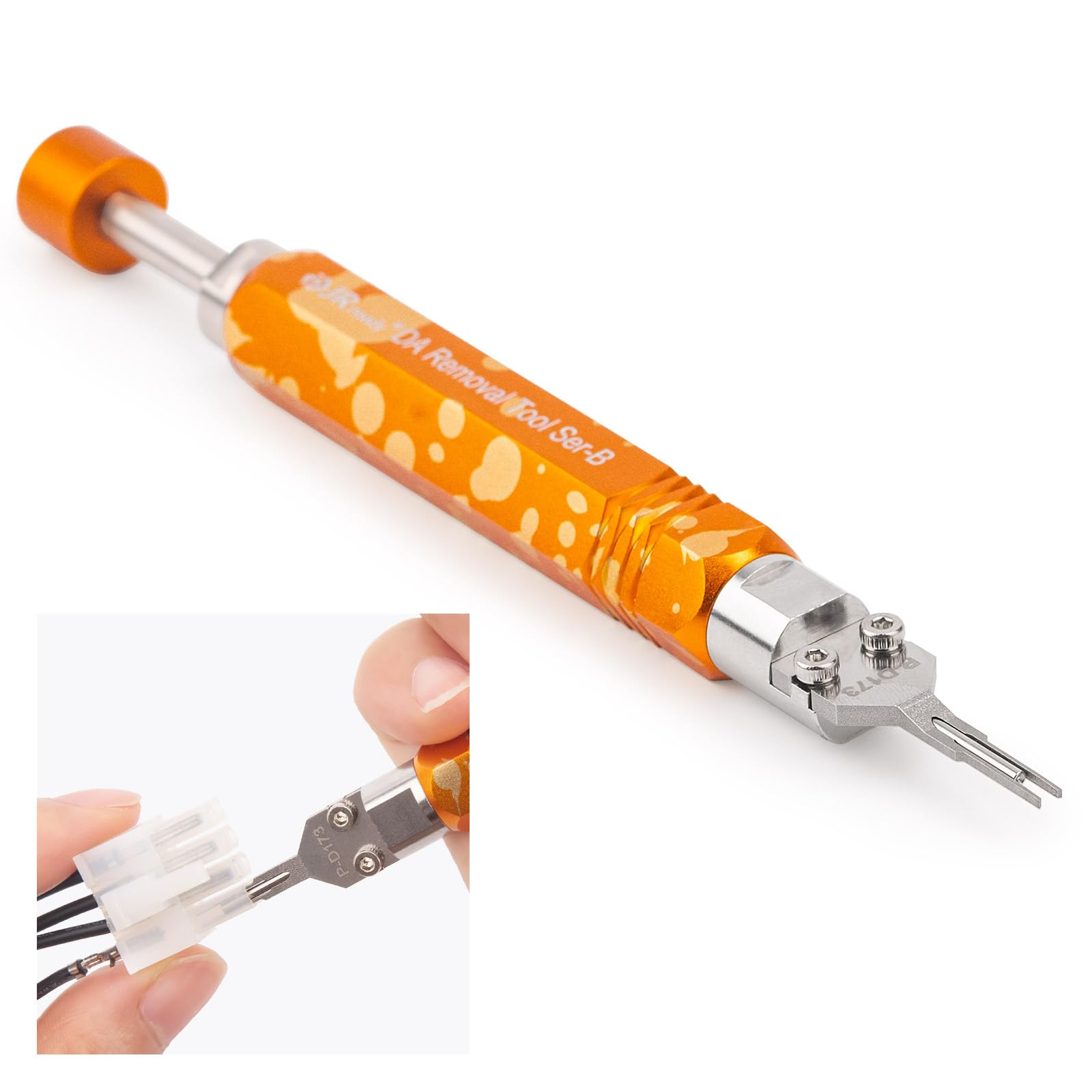 JRready front view of pin extractor showing compact tool and quick identification benefit