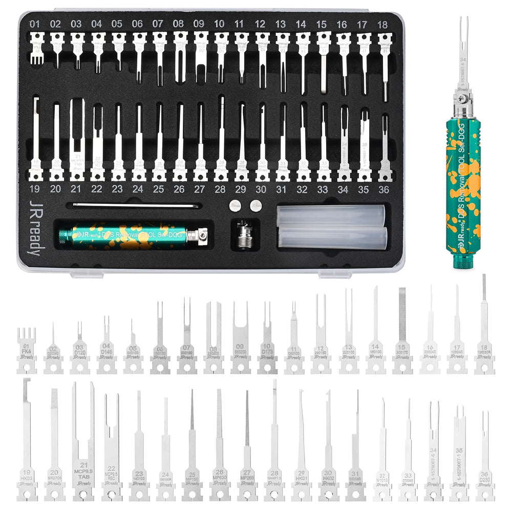 JRready kit front packaging showing organized case and included tools for fast access