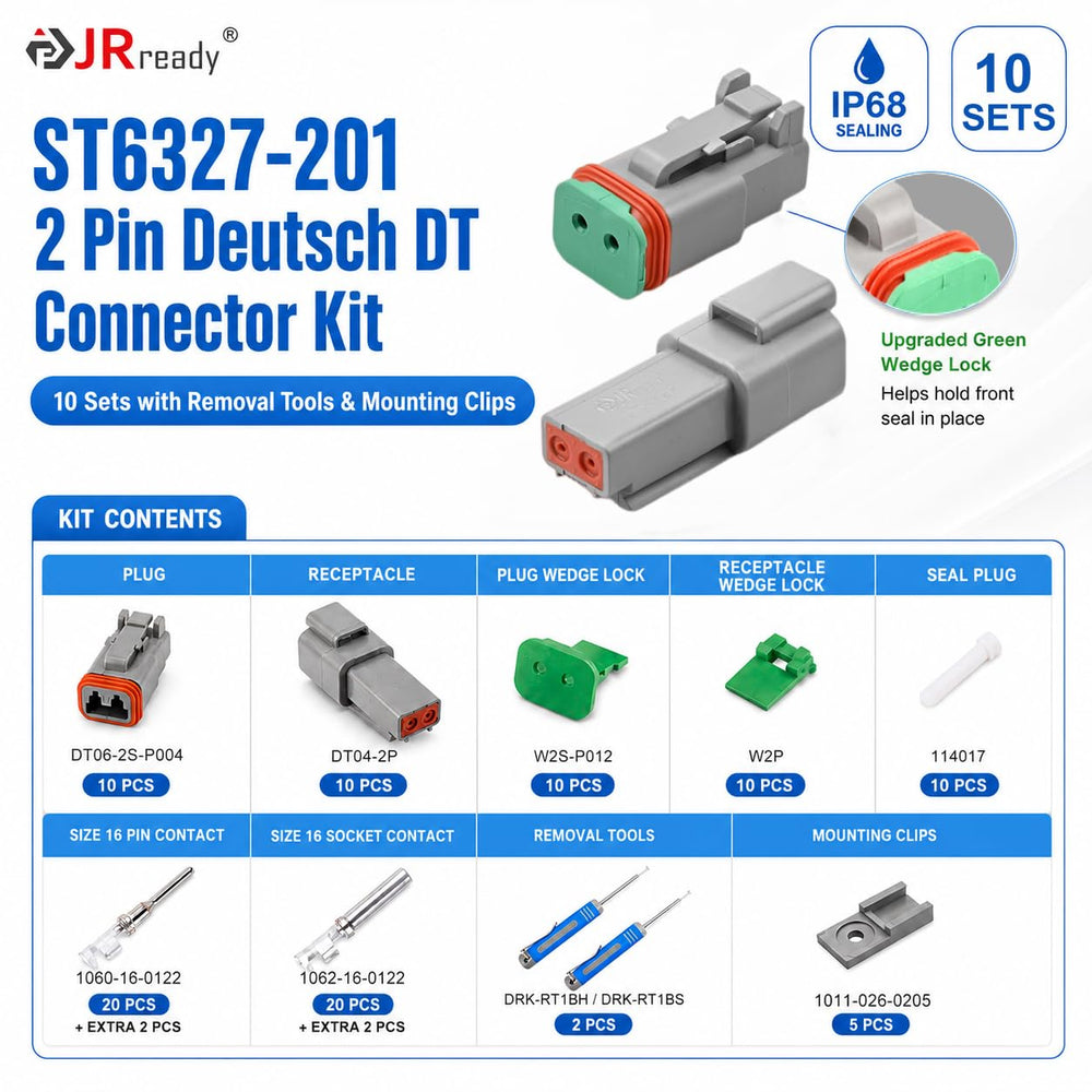 JRready close-up of size 16 stamped contact showing secure conductivity