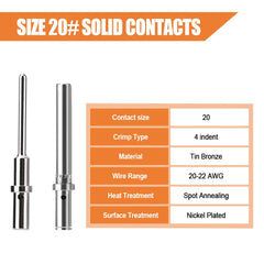 JRready solid terminals detail showing nickel plating for corrosion resistance
