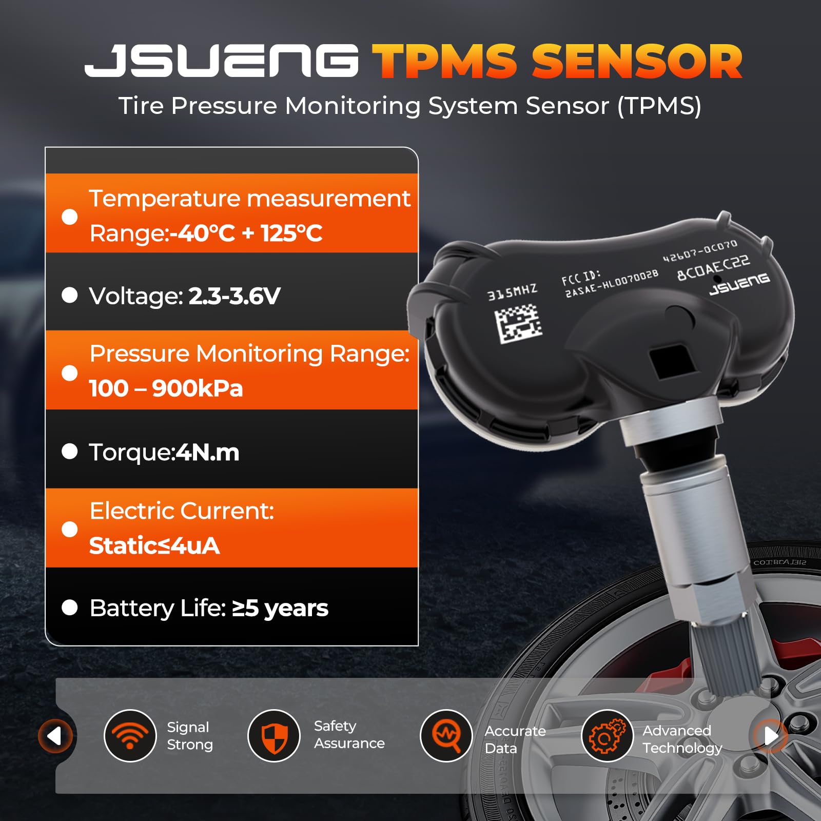 Jsueng compatibility sticker listing Toyota models and OE numbers, confirms fit