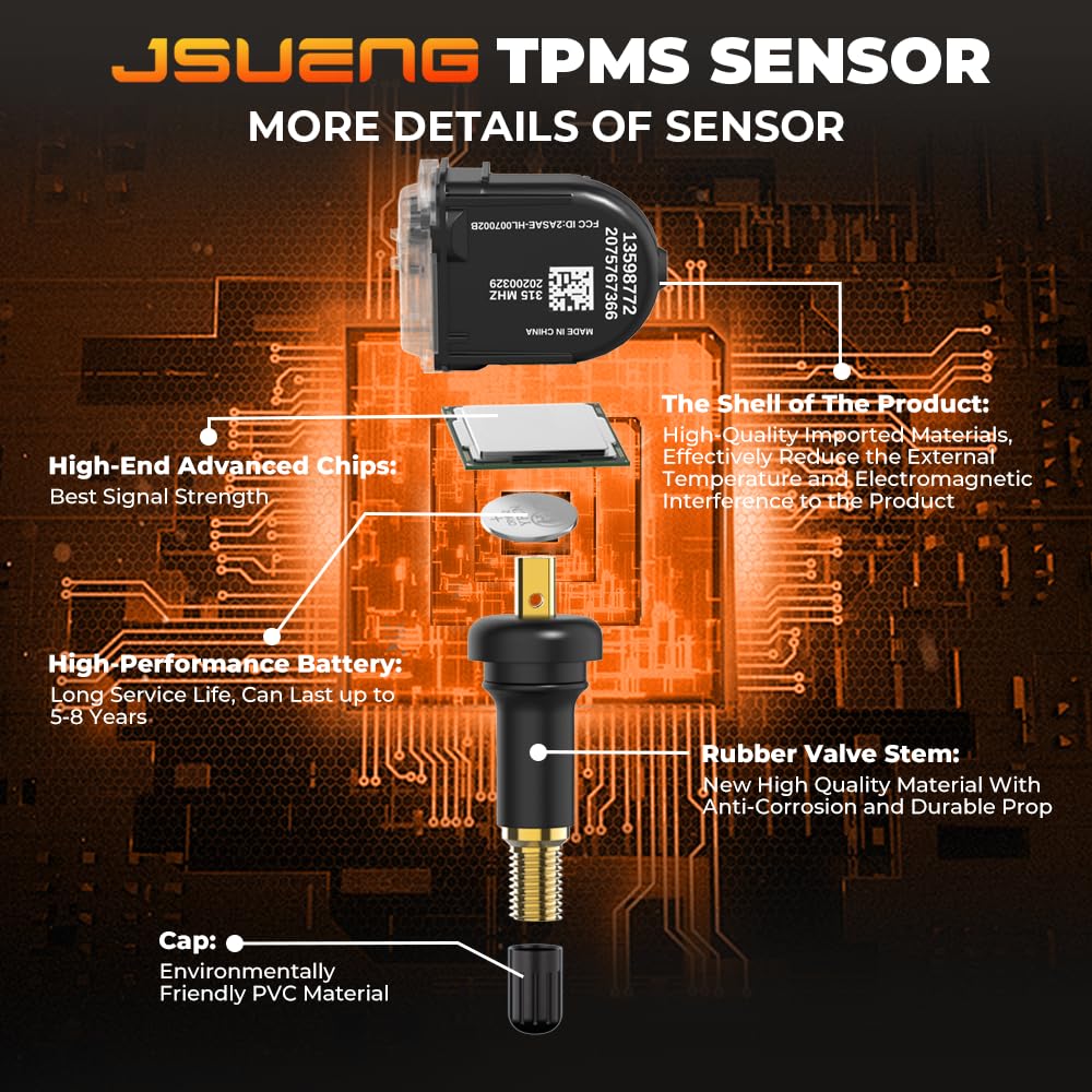 Jsueng sensor mounted in wheel demonstrating proper fit and real-world use benefit