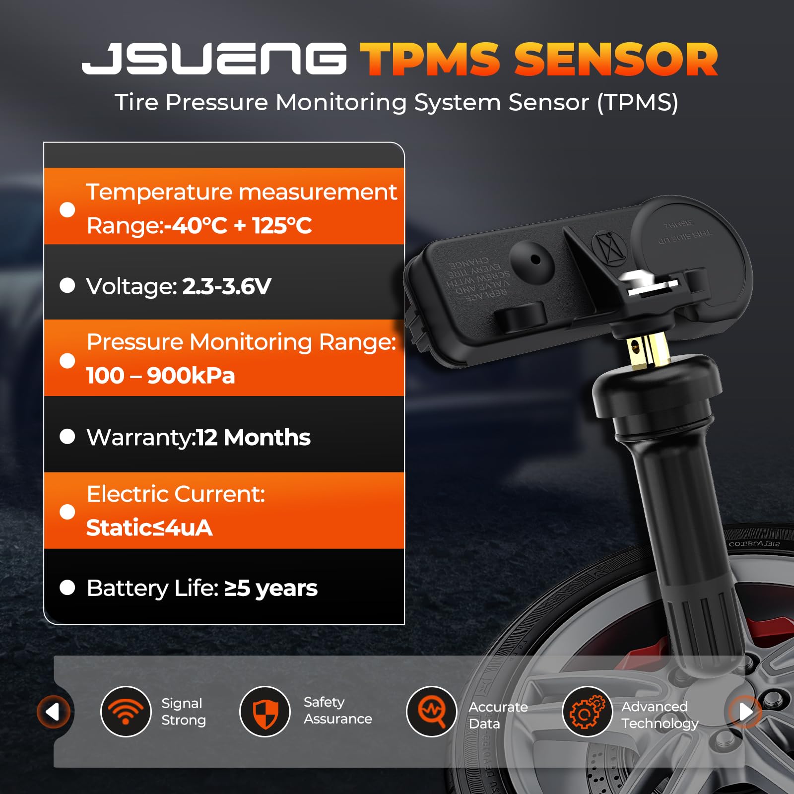 Jsueng side profile showing sensor housing for robust protection