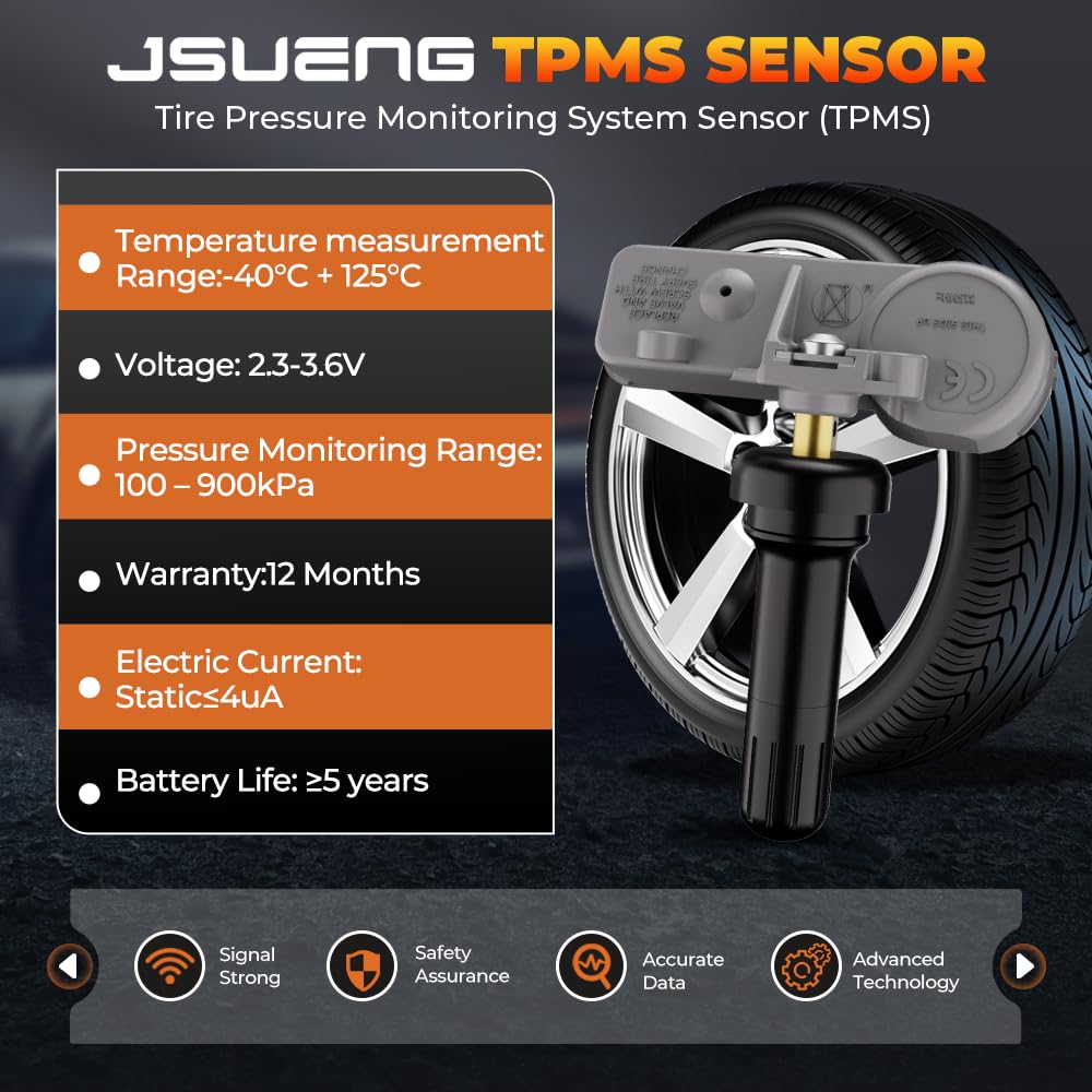 Jsueng TPMS beside ruler to show compact size and easy handling advantage