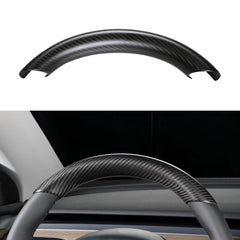 JSWAN front view of carbon fiber steering wheel cover showing clean matte finish and fit
