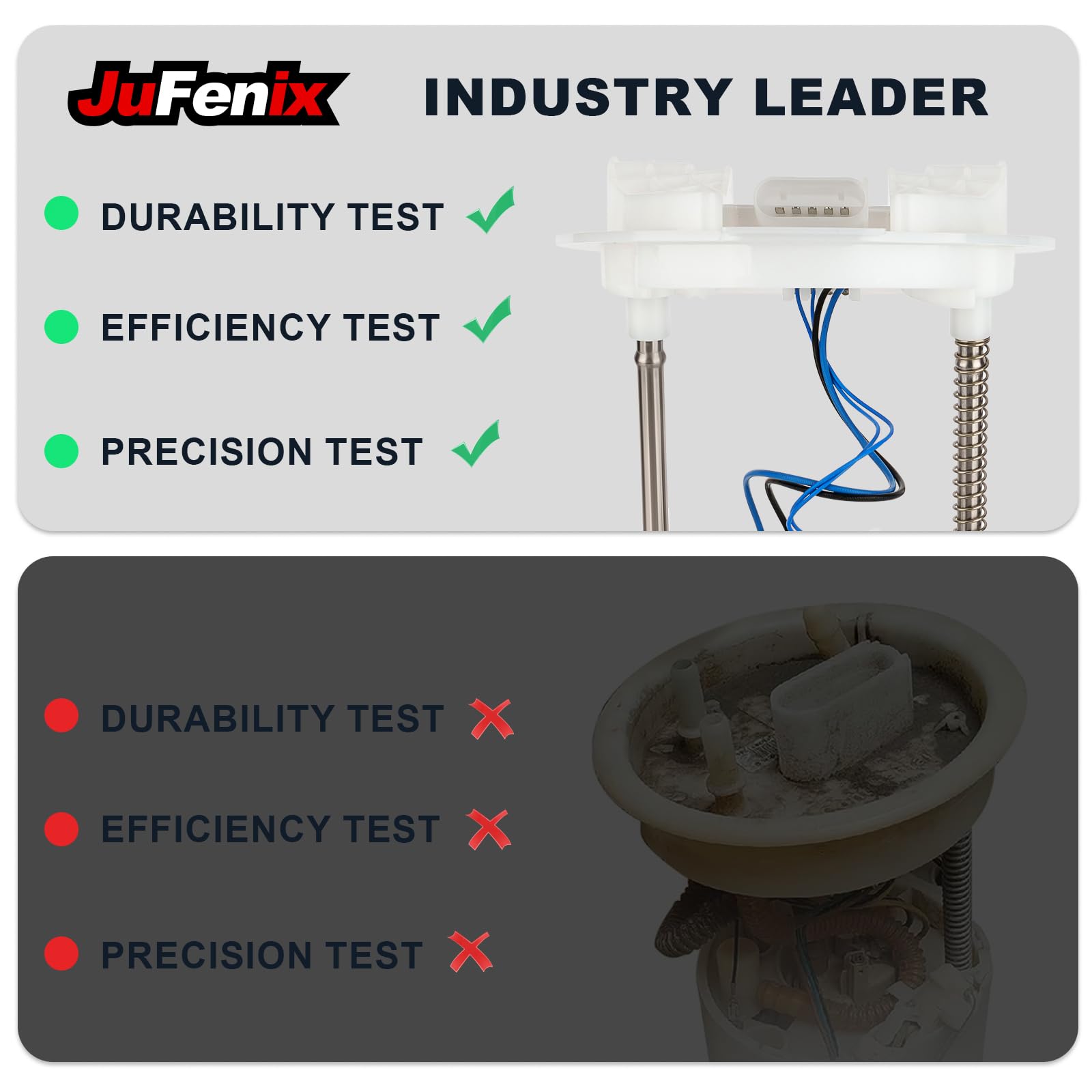 JuFenix filter sock and screen showing contamination protection for longevity
