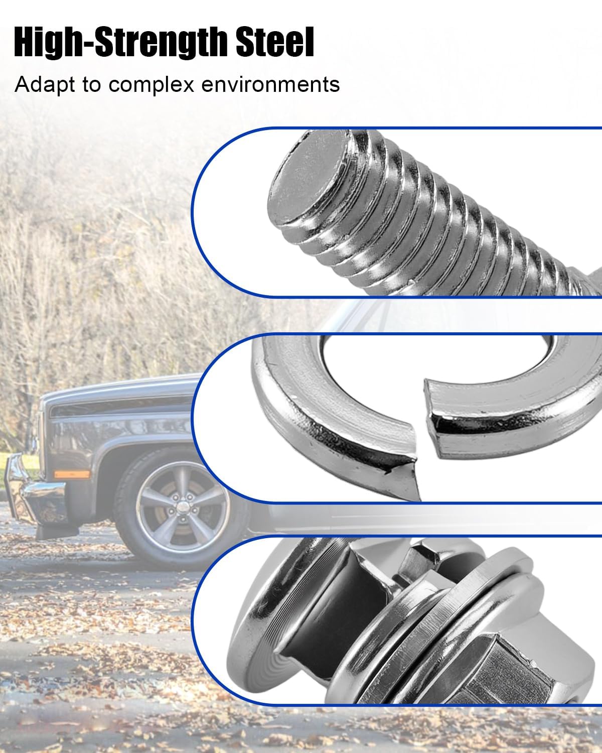 JUFWKO bolt, nut and washer assembly detail demonstrating secure mounting and easy fit