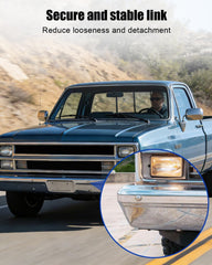 JUFWKO bumpers installed on Chevy C10 showing improved alignment and cleaner appearance