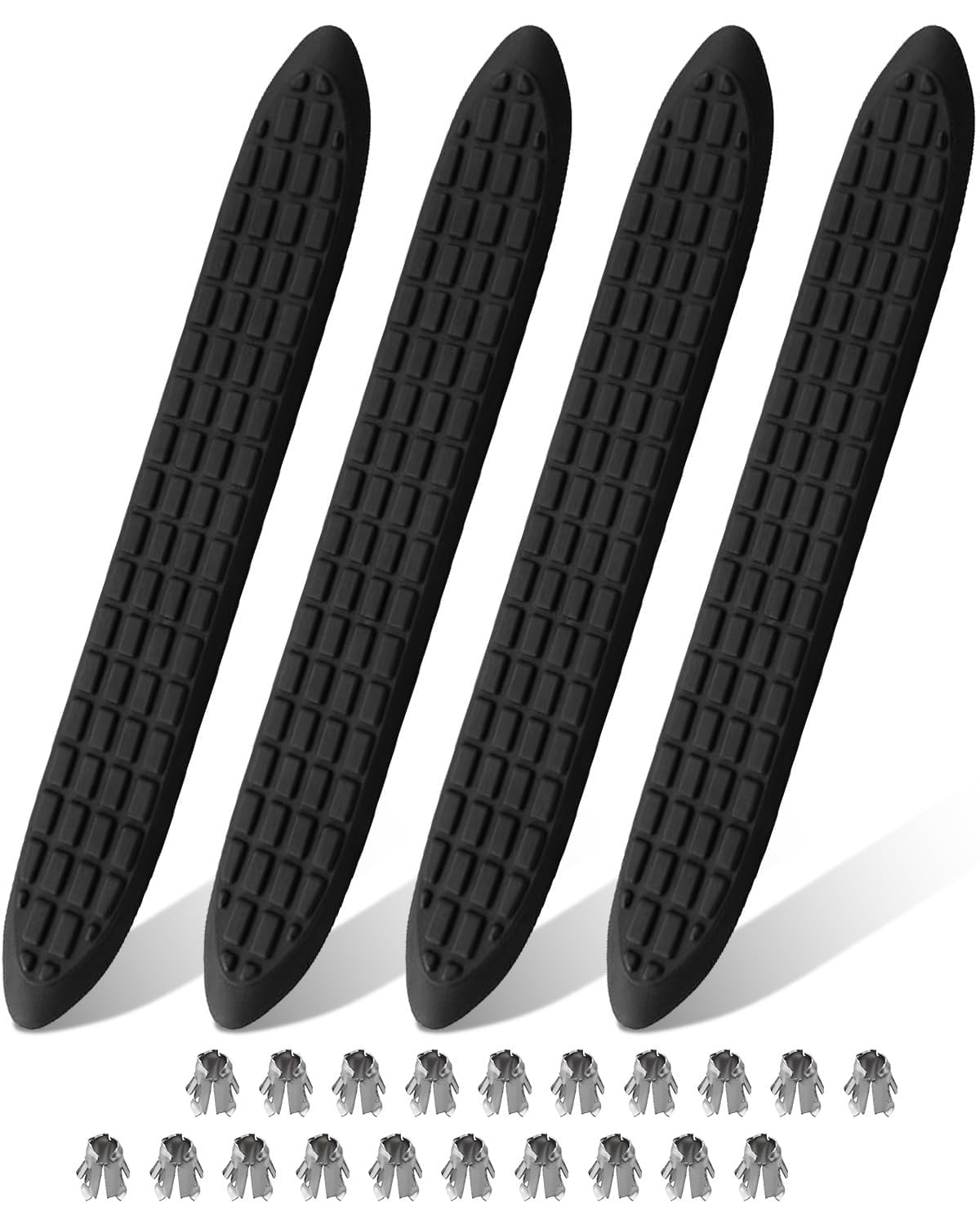 JUFZQO front view of nerf bar pad showing fit and clean finish, improves step safety