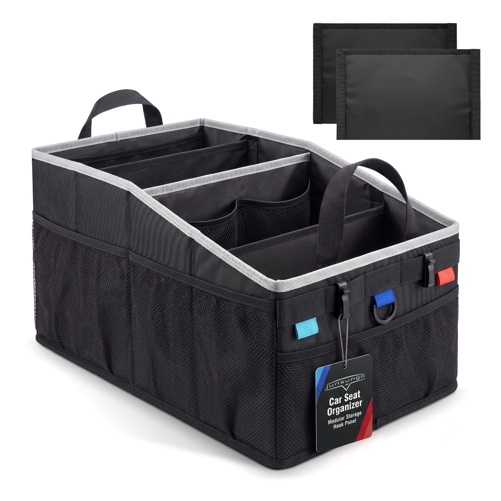 Junsungo front view showing hook panel and easy-access storage benefit