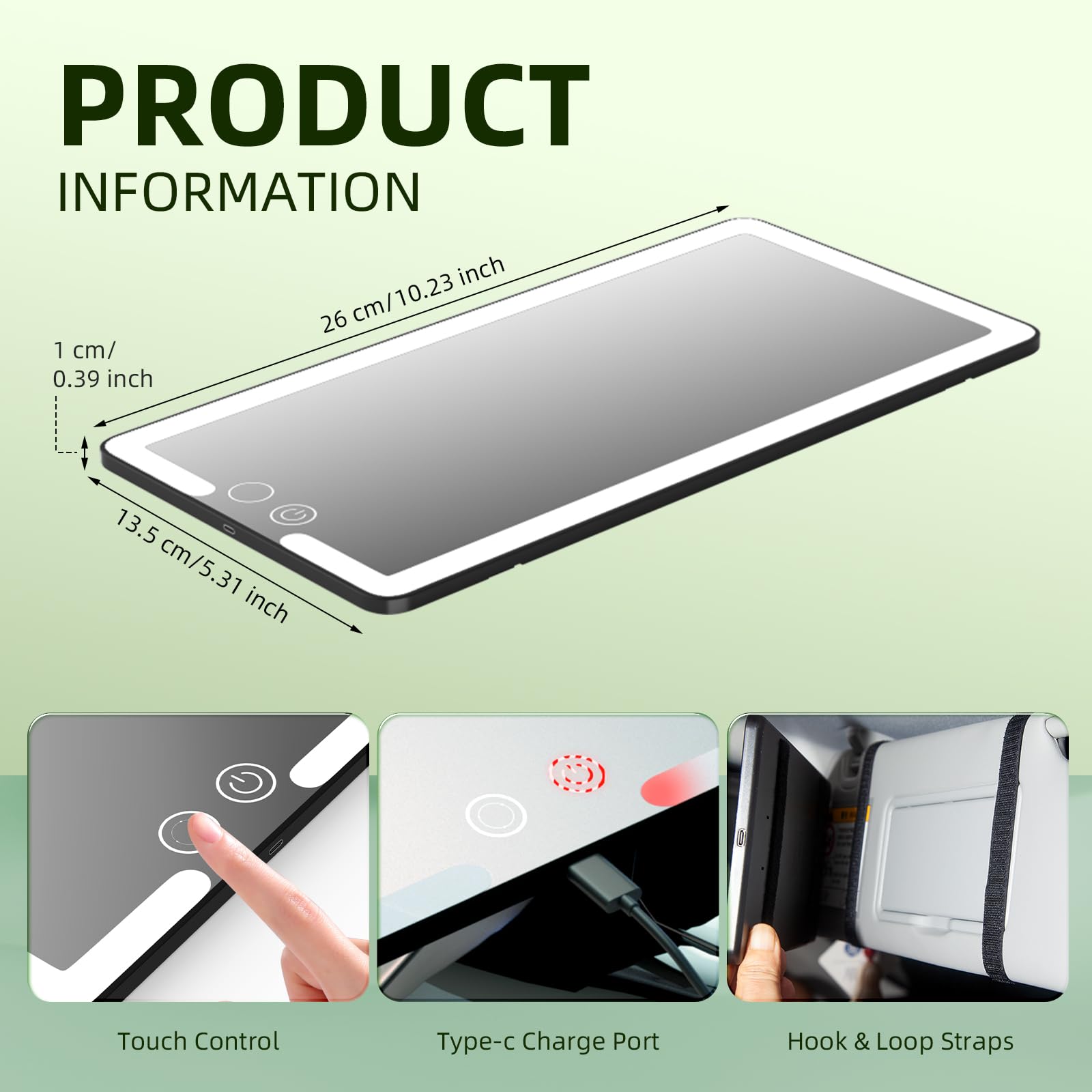 Junyaoxuan close-up of touch control and LED ring for easy dimming