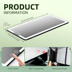 Junyaoxuan close-up of touch control and LED ring for easy dimming