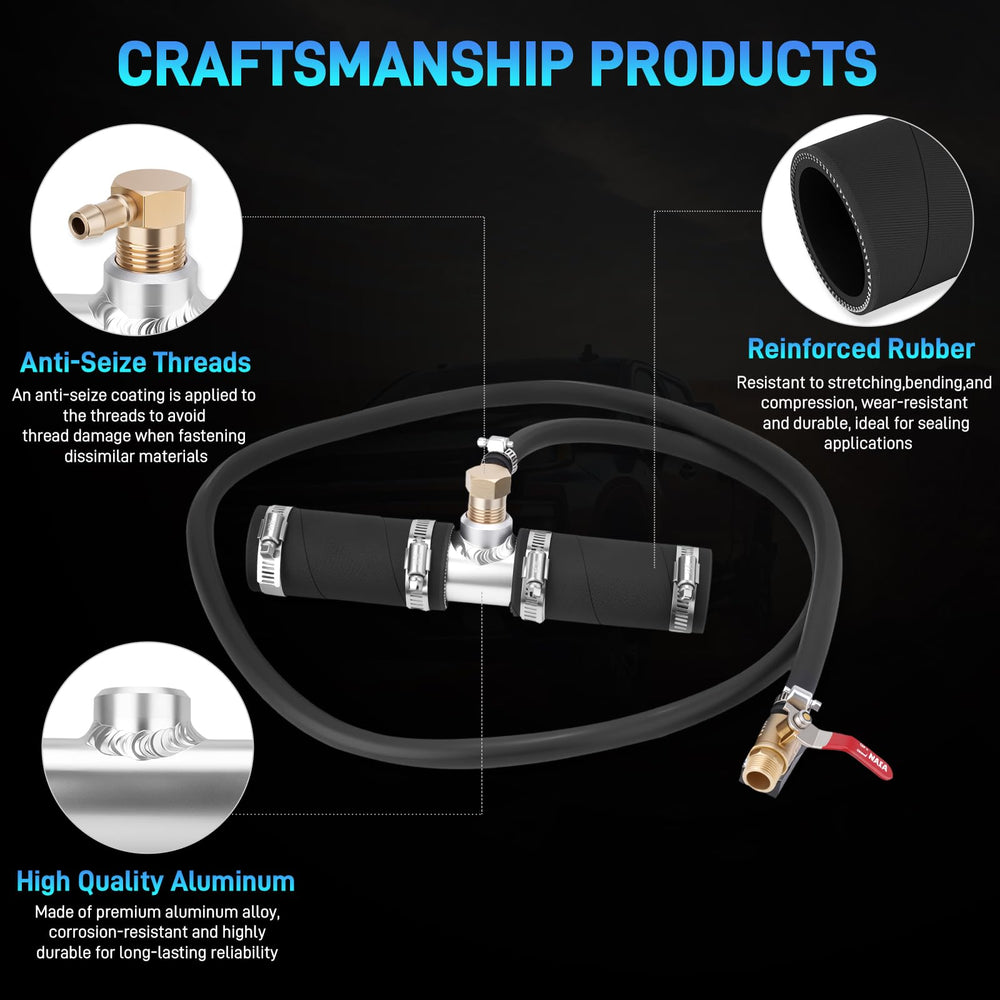 JURPLIX fuel hose and clamps arranged to display durable materials and fast installation advantage
