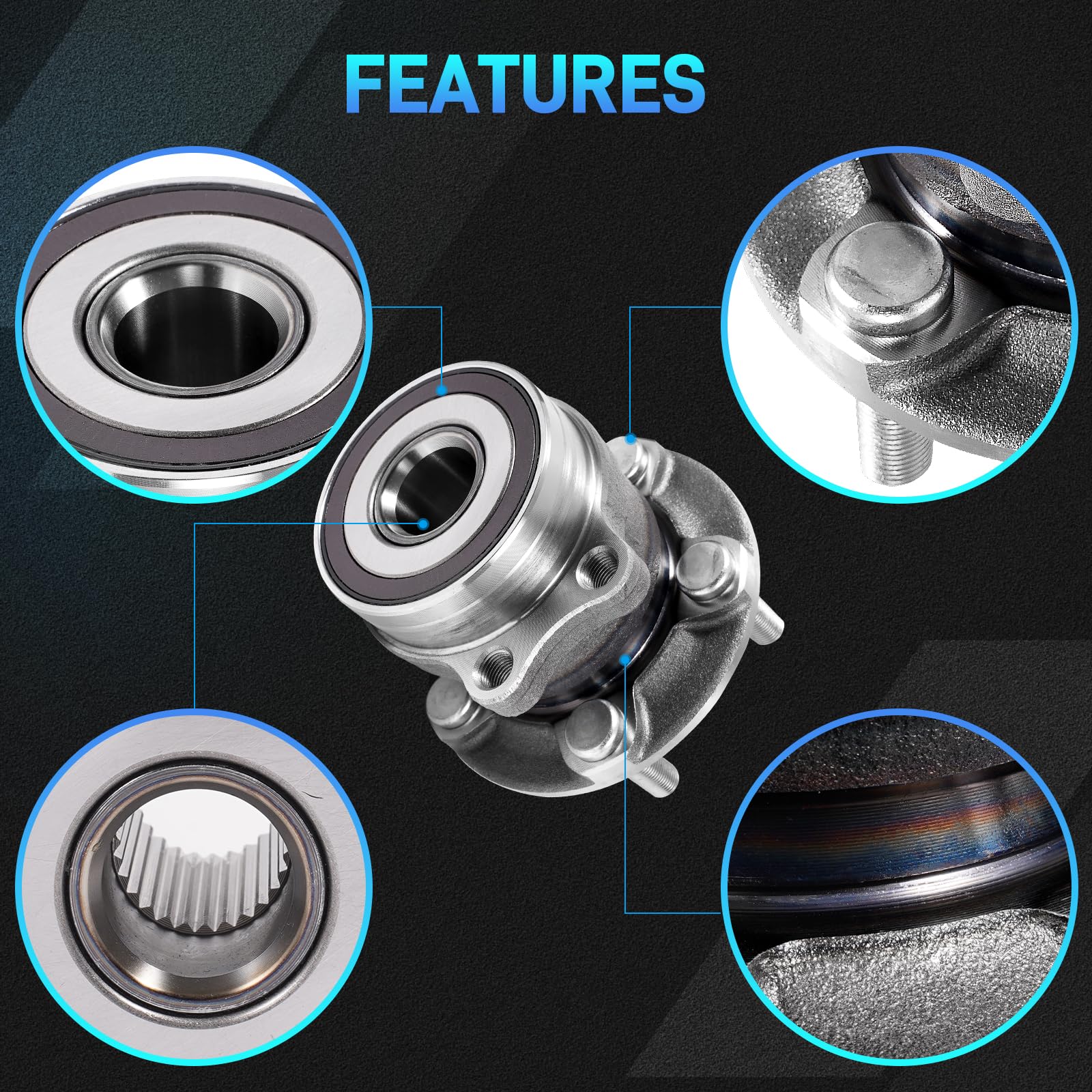 JURPLIX hub studs and flange detail showing accurate alignment benefit