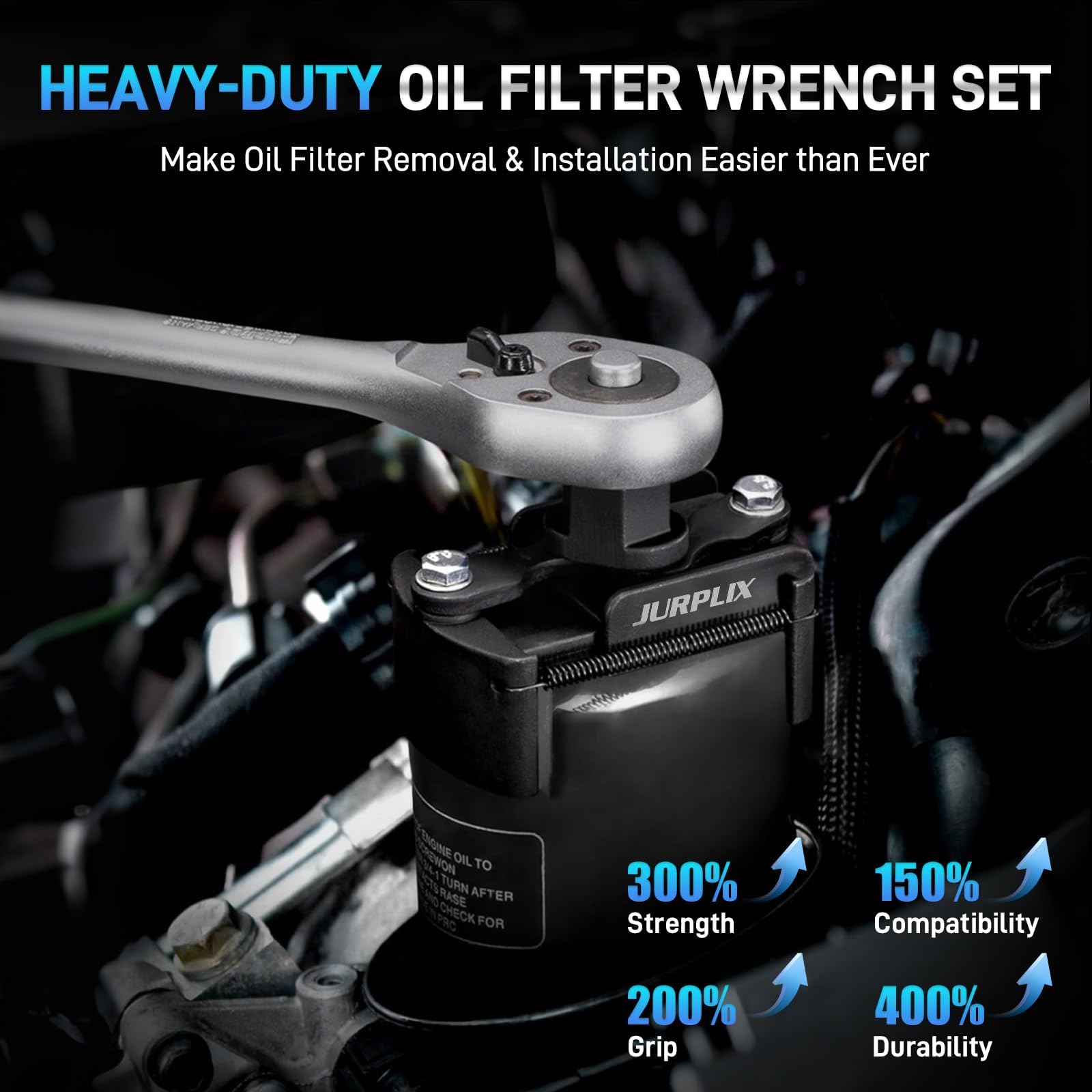 JURPLIX removing an oil filter illustrating easy operation