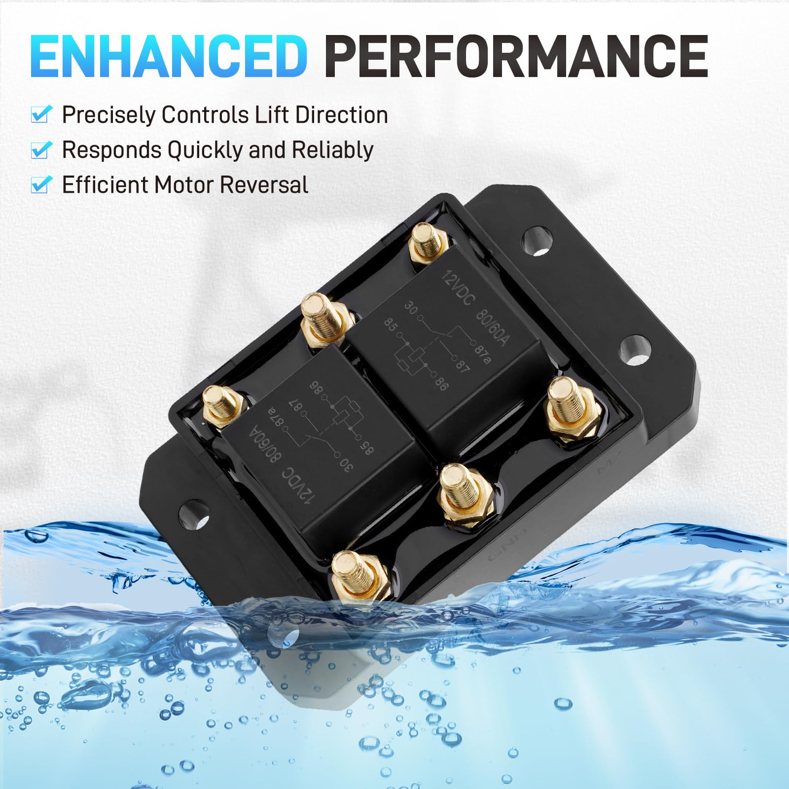 JURPLIX relay installed on a boat jack lift illustrating reliable marine motor control