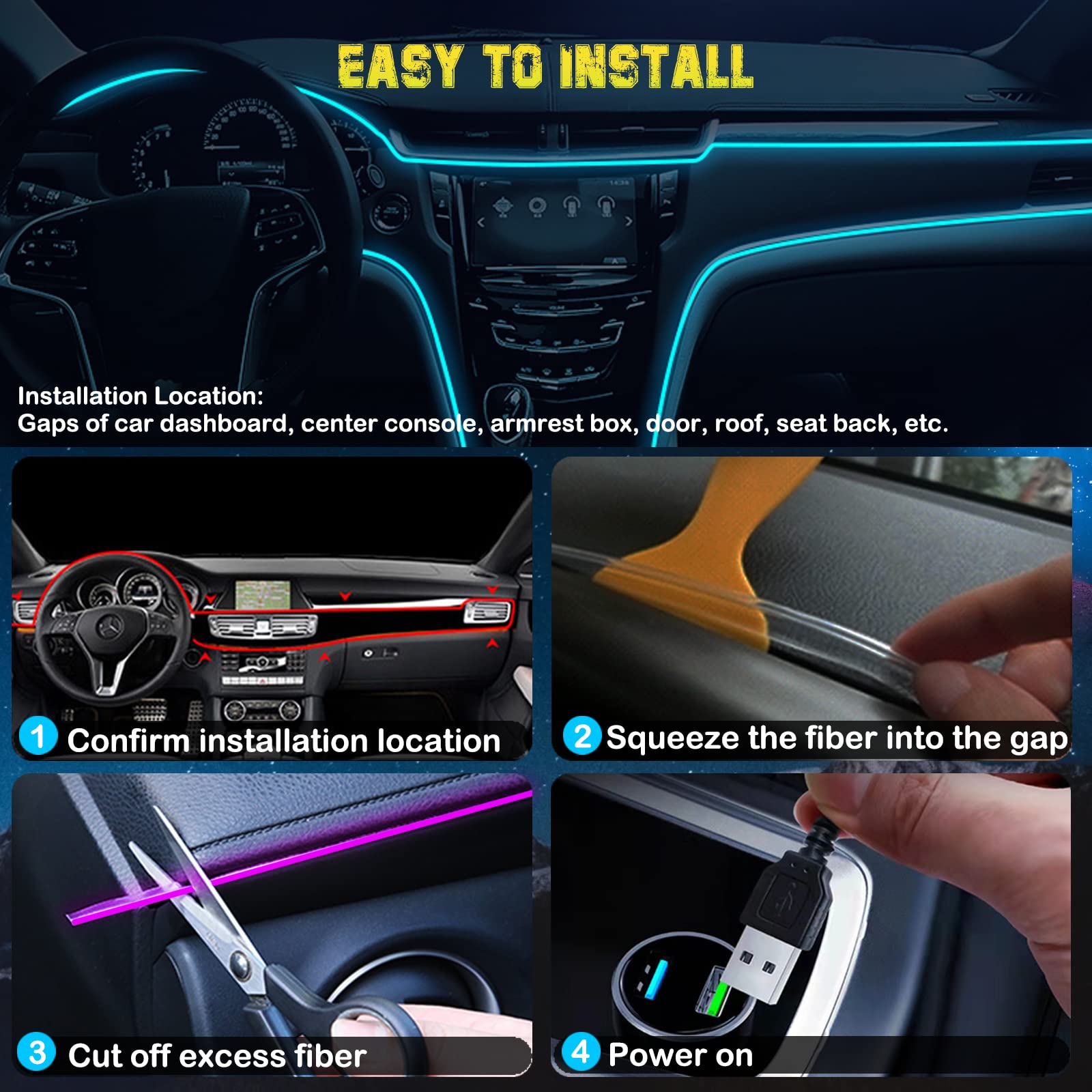 Jushope console insert demonstration showing easy tuck-in installation