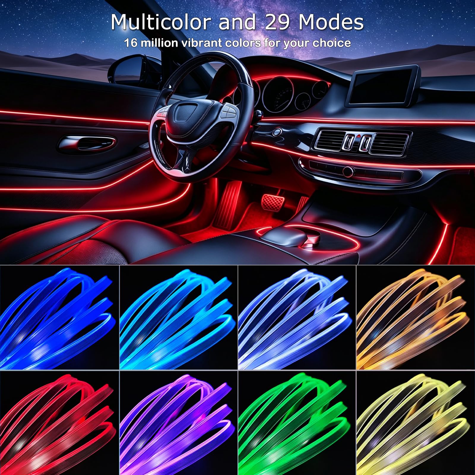 Jushope fiber optic close-up displaying smooth even light output