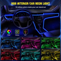 Jushope installed footwell glow creating ambient cabin mood lighting