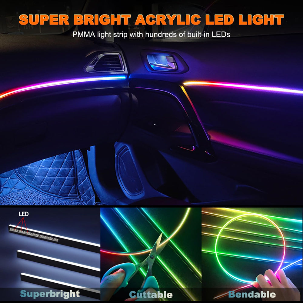 Jushope LEDs texture detail highlighting dense LEDs for consistent interior lighting