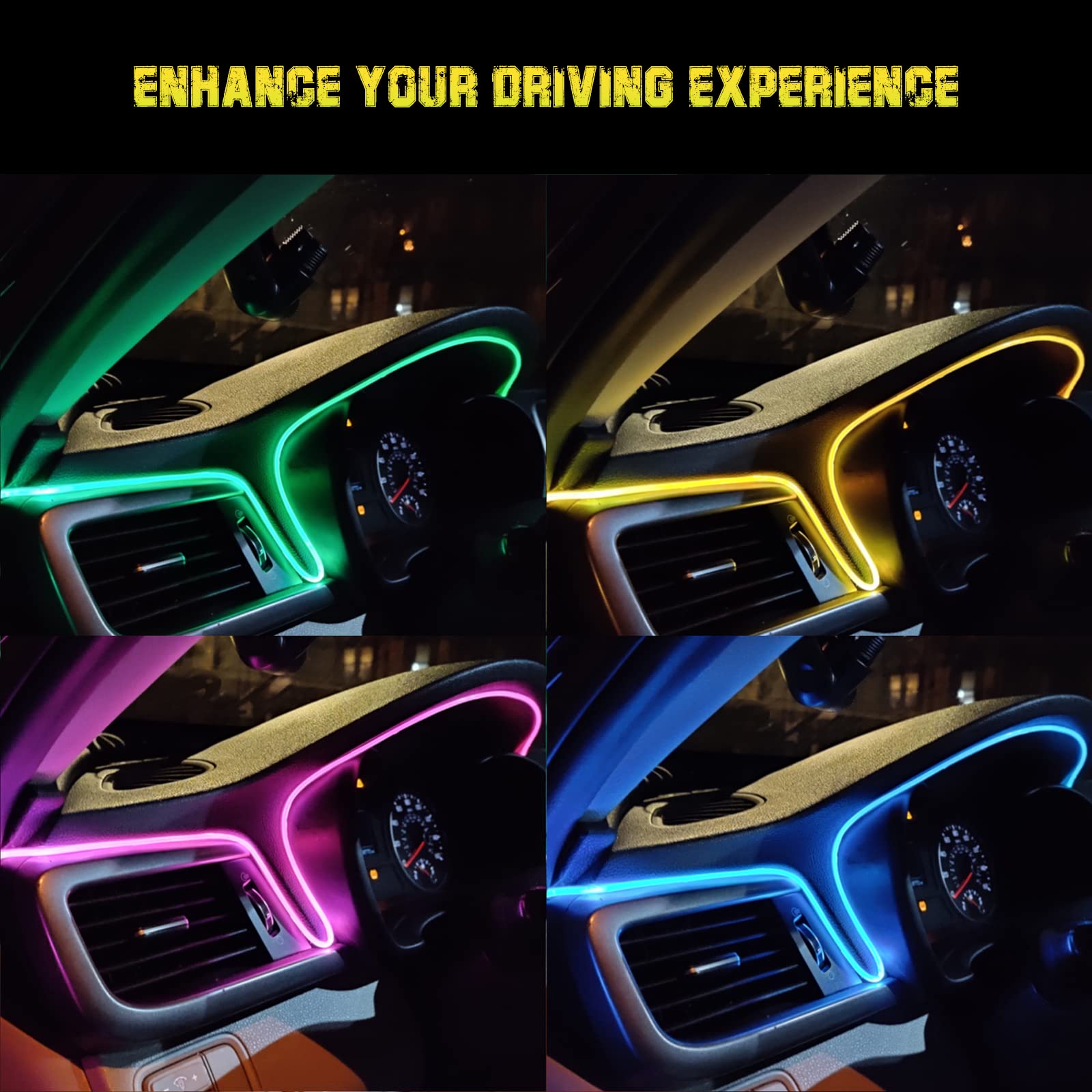 Jushope lifestyle night drive scene illustrating music-sync ambiance