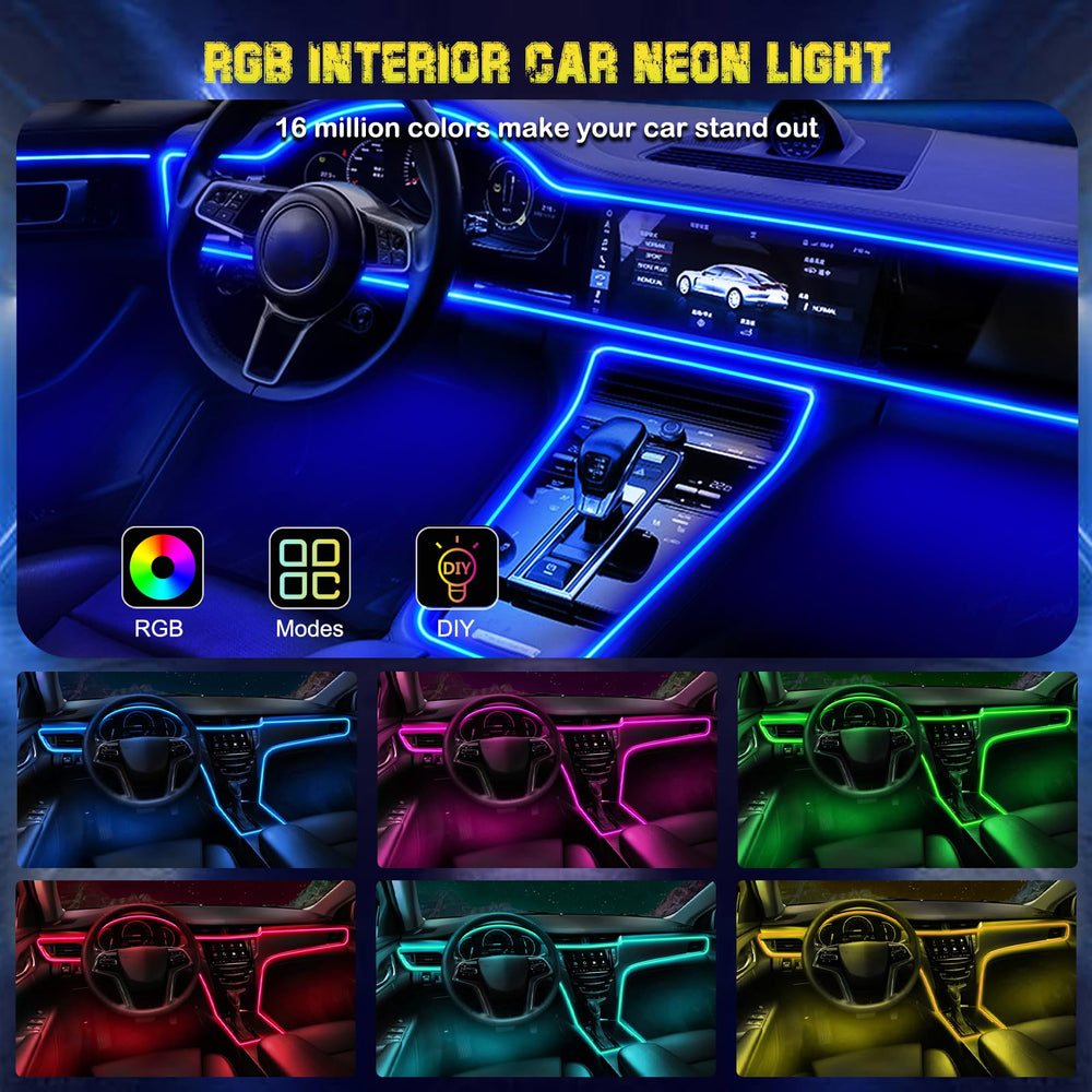 Jushope lights reacting to music in car for synchronized party-style illumination