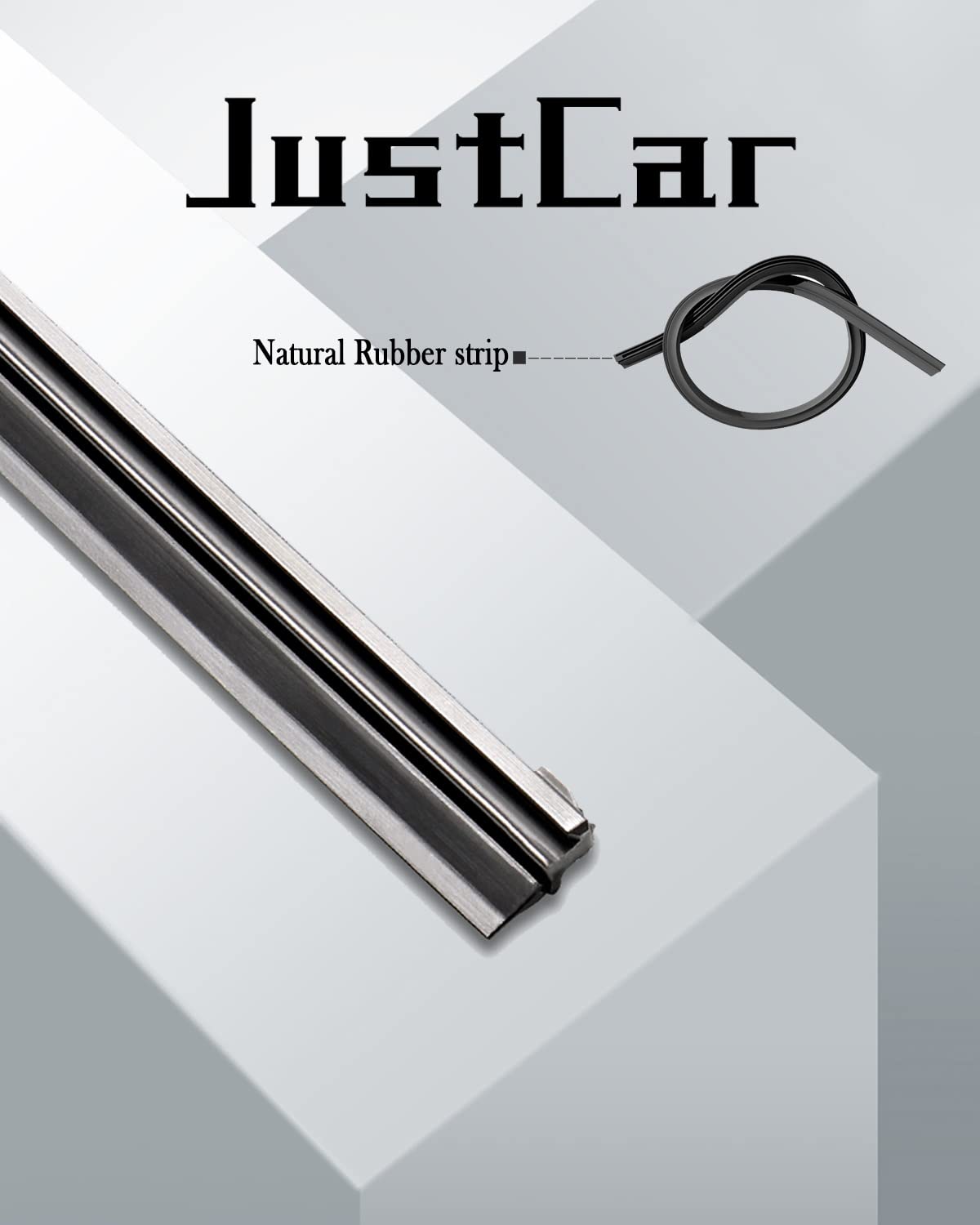 JustCar premium natural rubber edge detail for streak-free wiping