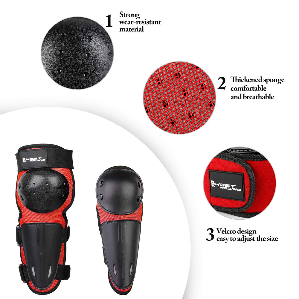 JUSTDOLIFE elbow pad detail highlighting straps for secure fit
