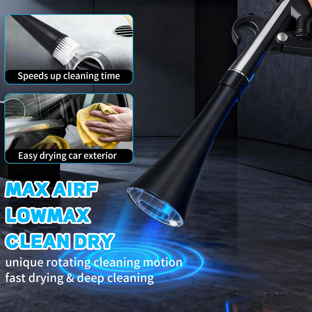 JUSTHERE two nozzles and five brushes laid out for versatile detailing