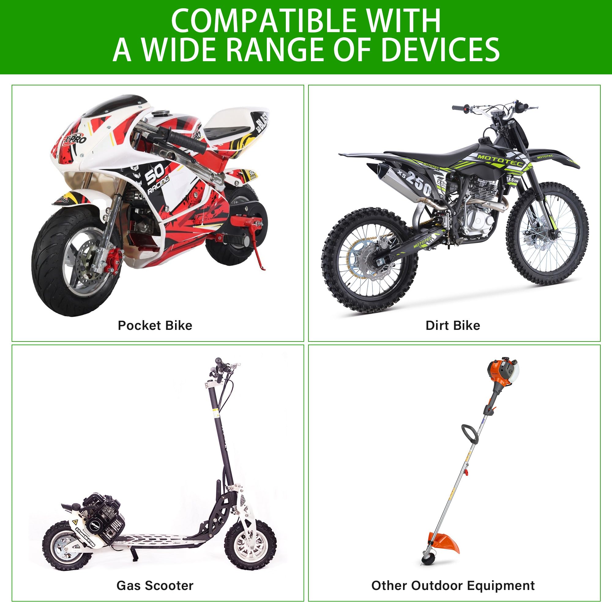 Jwodo carburetor installed on pocket bike engine demonstrating compatibility