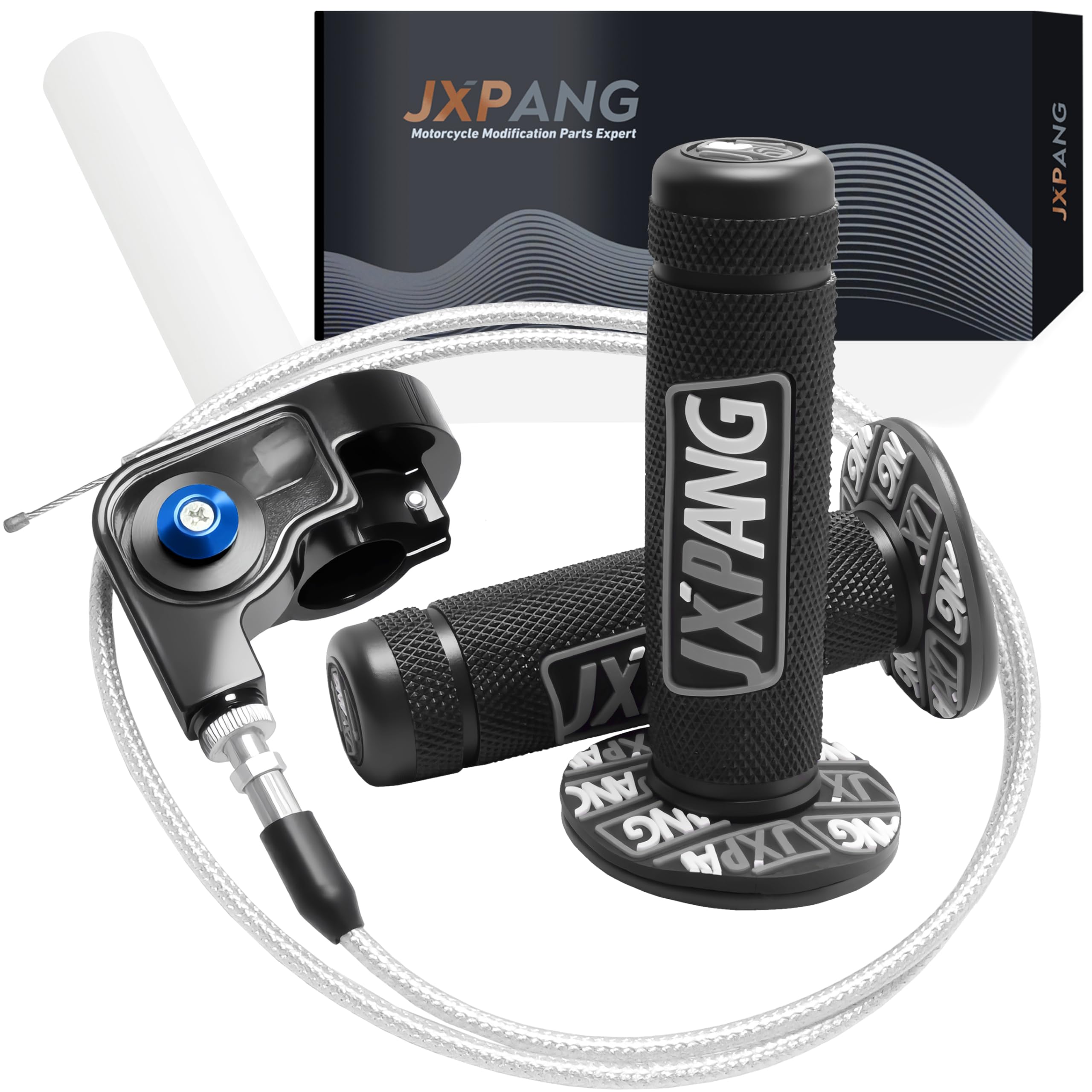 JXPANG front assembly showing complete throttle kit and clean finish for improved control