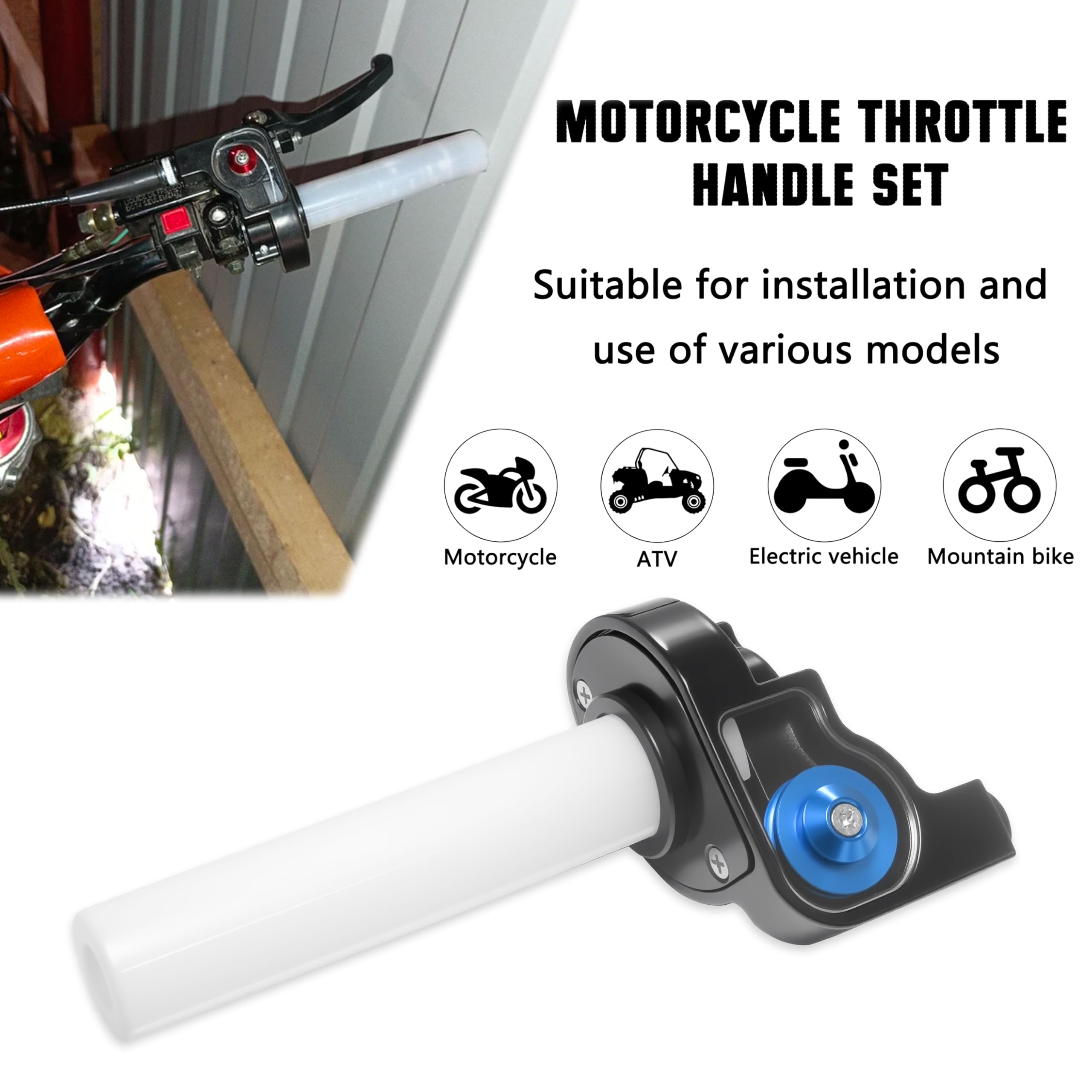 JXPANG throttle installed on handlebar demonstrating easy fitment