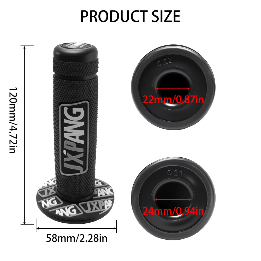JXPANG package contents laid out showing grips cable and throttle for easy installation