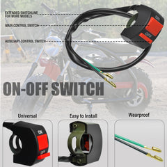JXPANG throttle cable length view showing 50" cable for flexible routing