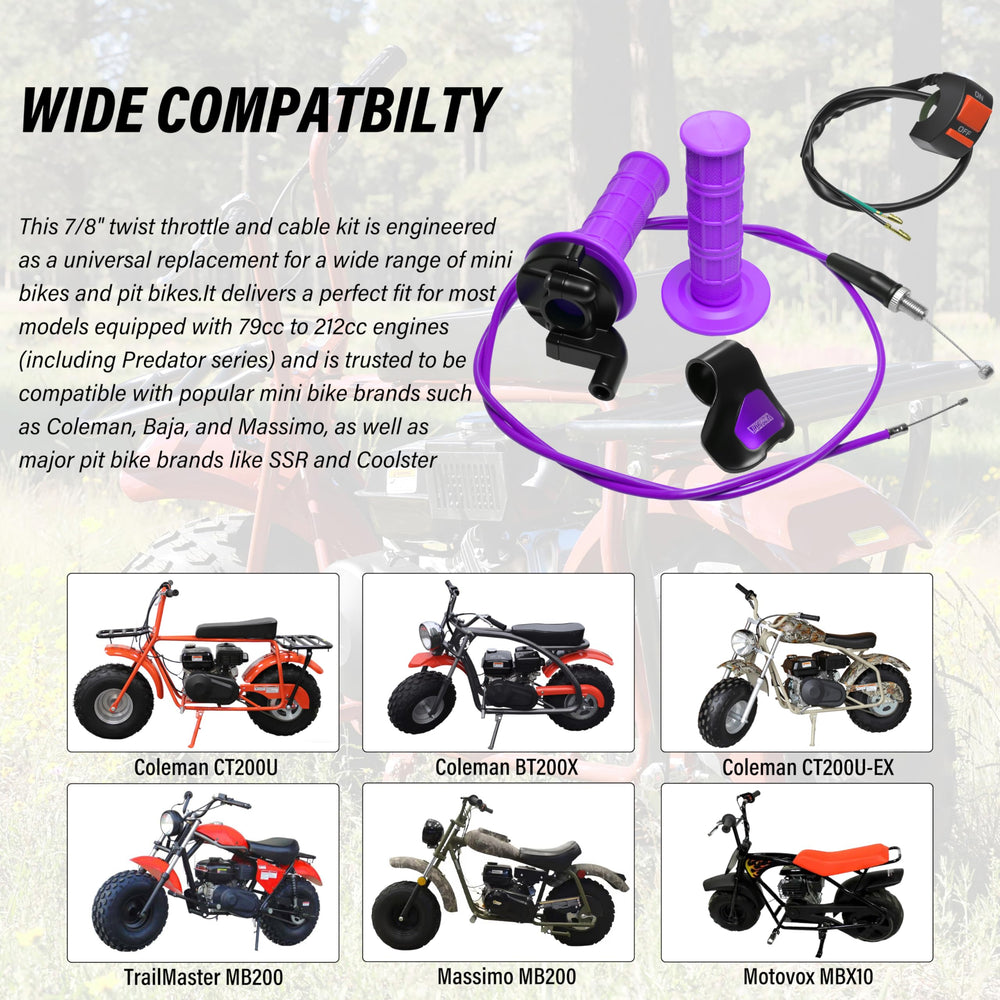 JXPANG throttle installed on 7/8" handlebar demonstrating correct mounting