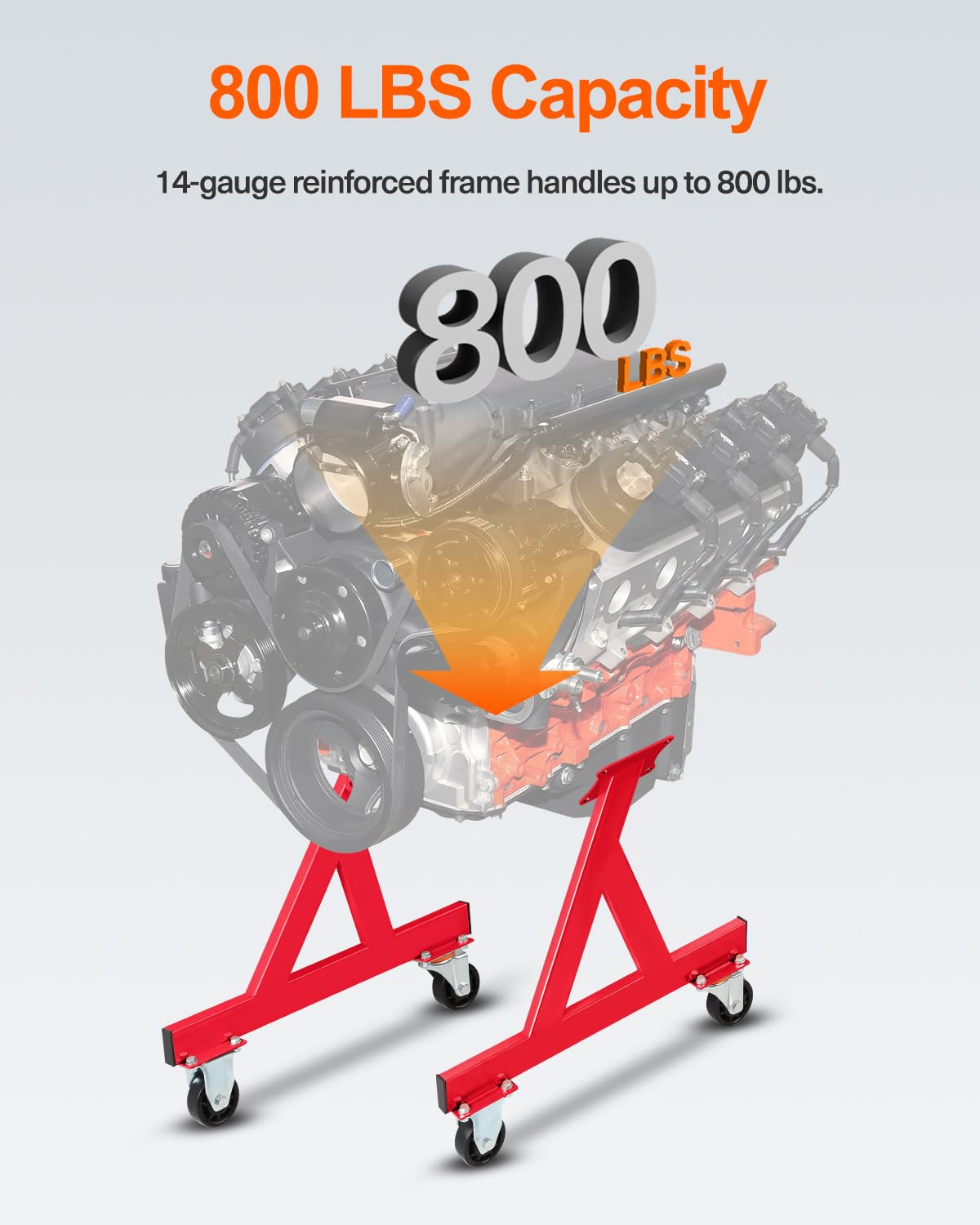 JY PERFORMANCE caster detail showing 3-inch swivel wheels for easy mobility