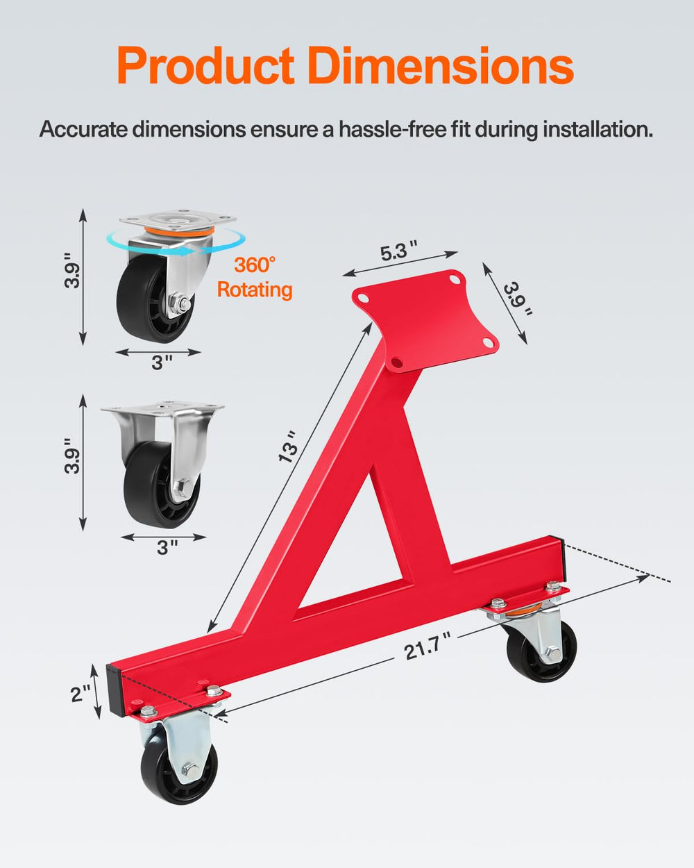 JY PERFORMANCE cradle in compact storage position demonstrating space-saving benefit