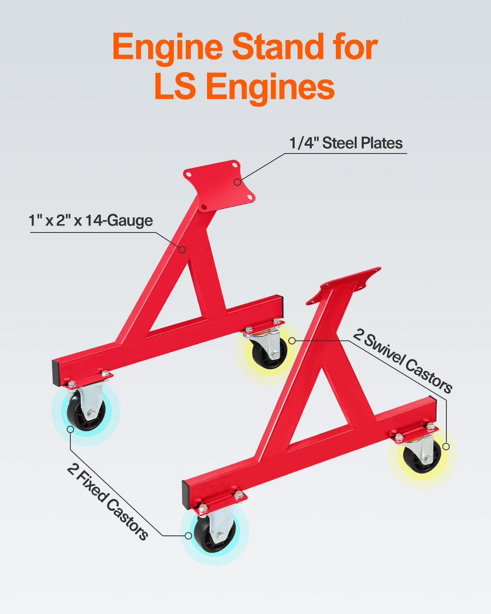 JY PERFORMANCE cradle with mounted LS engine demonstrating secure fit and safety