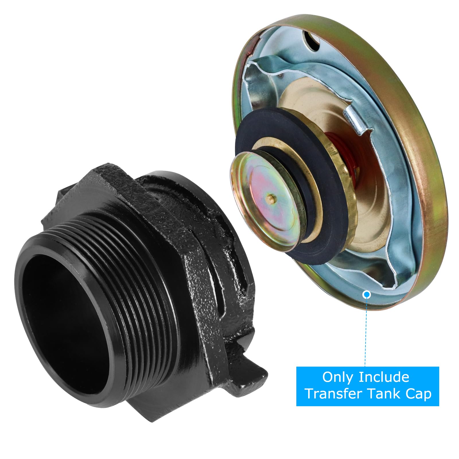 JYINCPED installed on a transfer tank bung, easy retrofit and secure fit