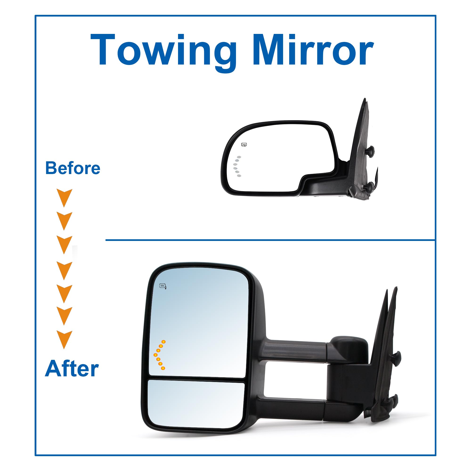 JZSUPER mirror installed on Chevy Silverado showing OEM-like integration