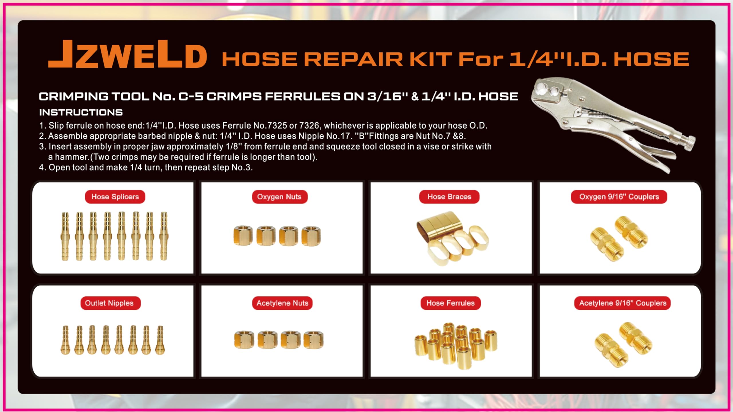 JZWELD brass ferrules closeup highlighting corrosion resistance and fit