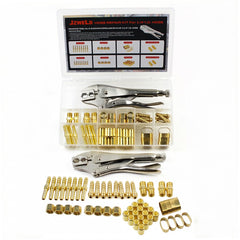 JZWELD front case open showing organized kit parts for quick repairs