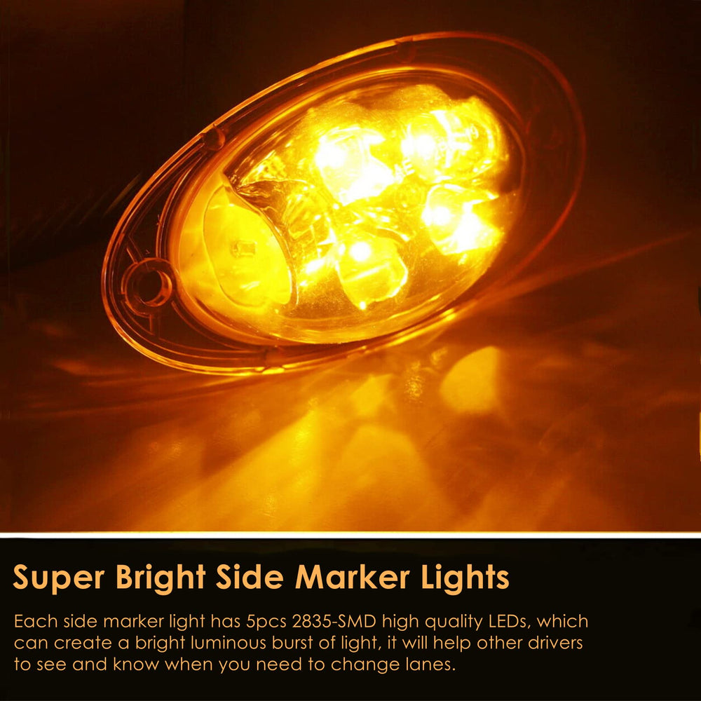 JZYZQBX close-up of 5 LED array highlighting bright amber visibility