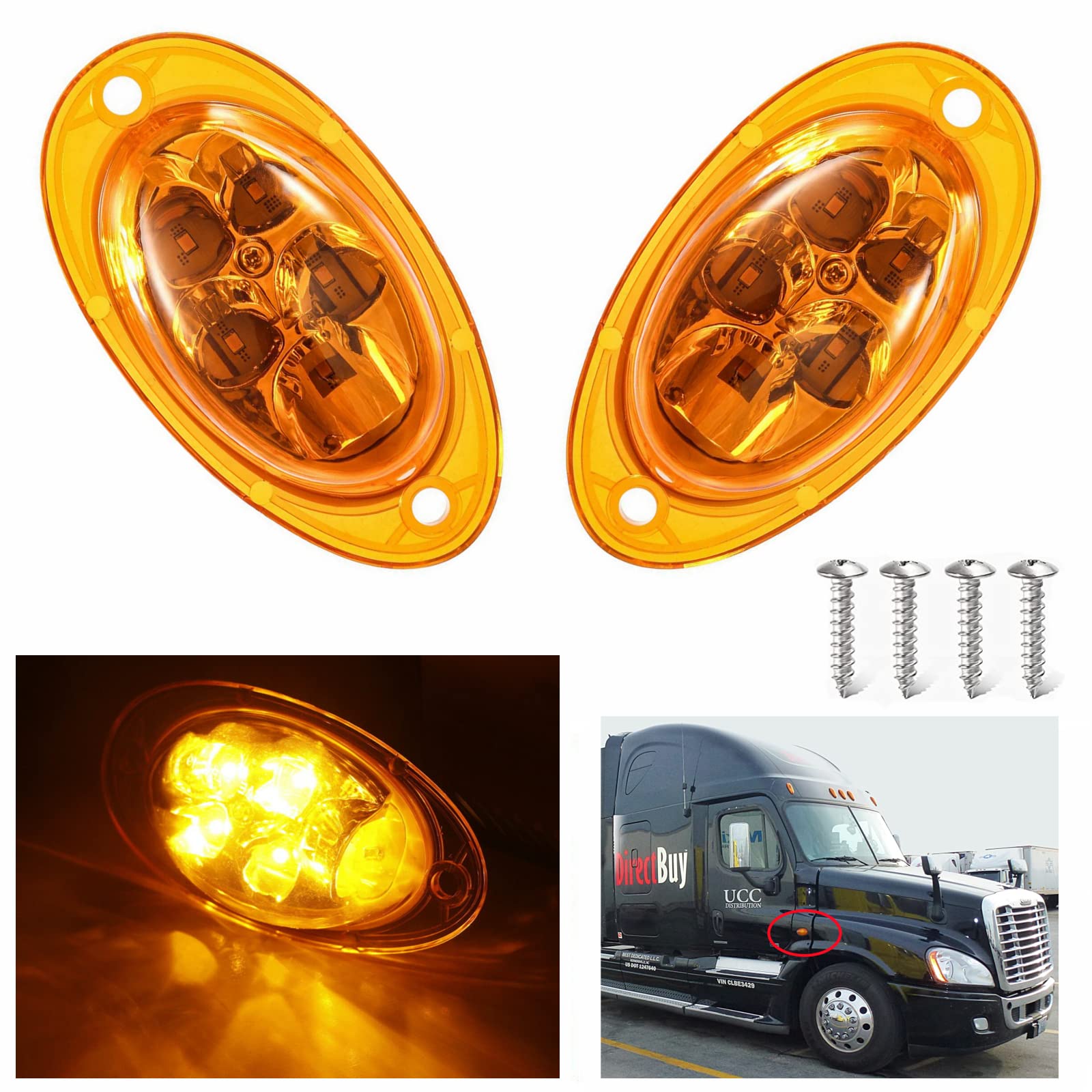 JZYZQBX front assembly view showing clean amber lens and quick replacement benefit