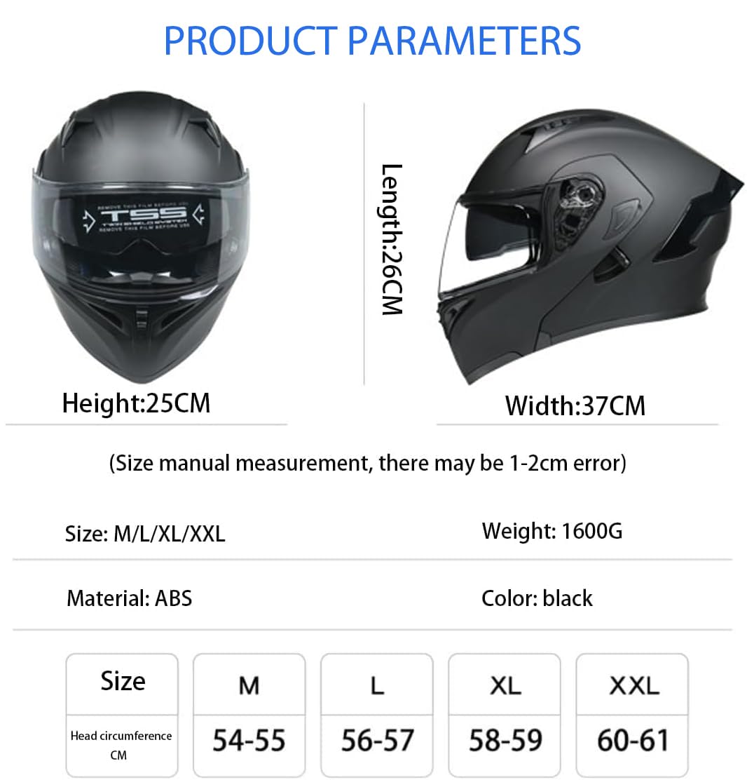 JZZLSJT size chart with XXL helmet for correct fit and sizing guidance